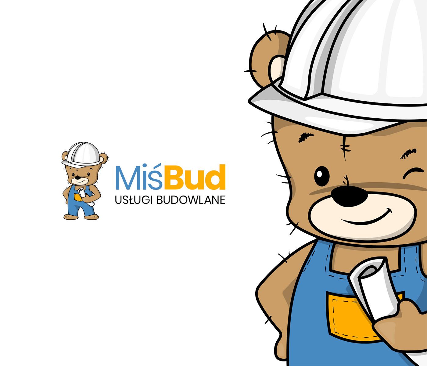 Logo firmy budowlanej MiśBud